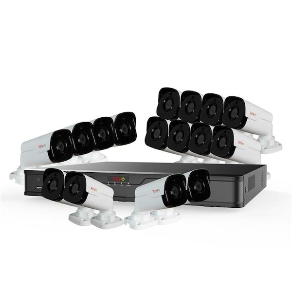 Revo America RU162B16GA-4T Ultra HD Audio Capable 16 Channel Surveillance System with 16 4MP Cameras RU162B16GA-4T - main